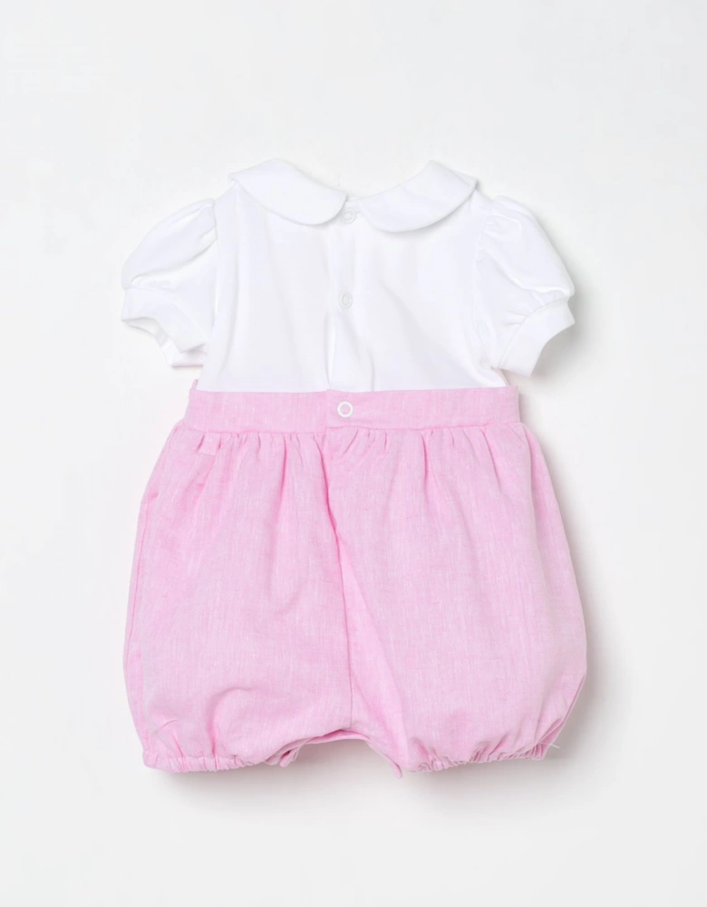 Baby Girl Romper Bow Detail