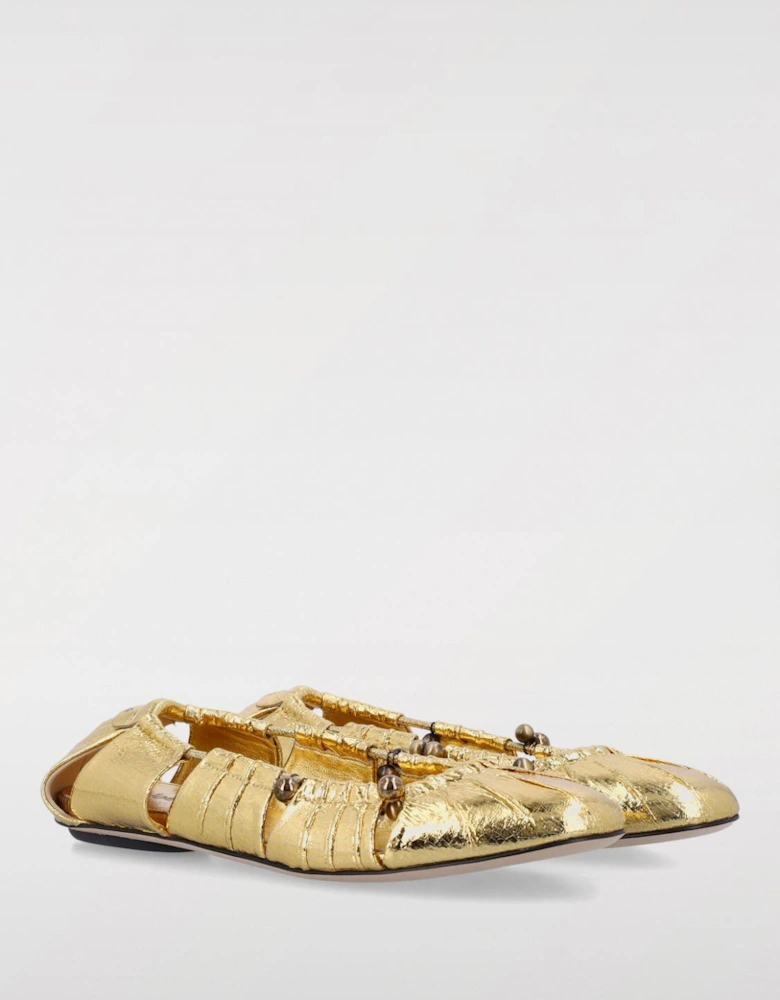 Cutout Flats Leather