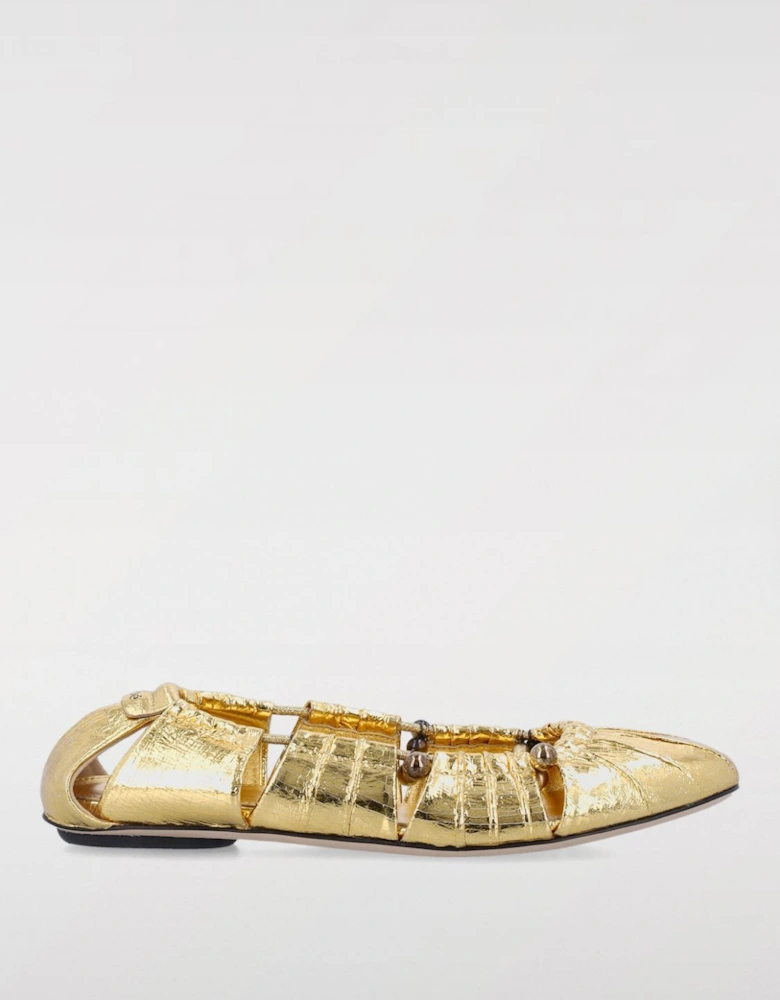 Cutout Flats Leather