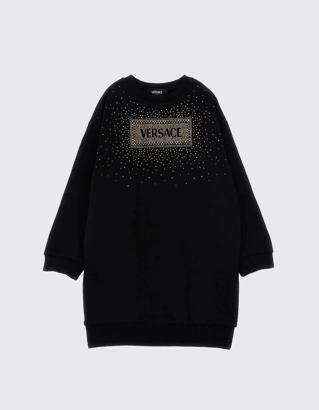 Girls Sweatshirt Dress Rhinestone Logo, 3 of 2