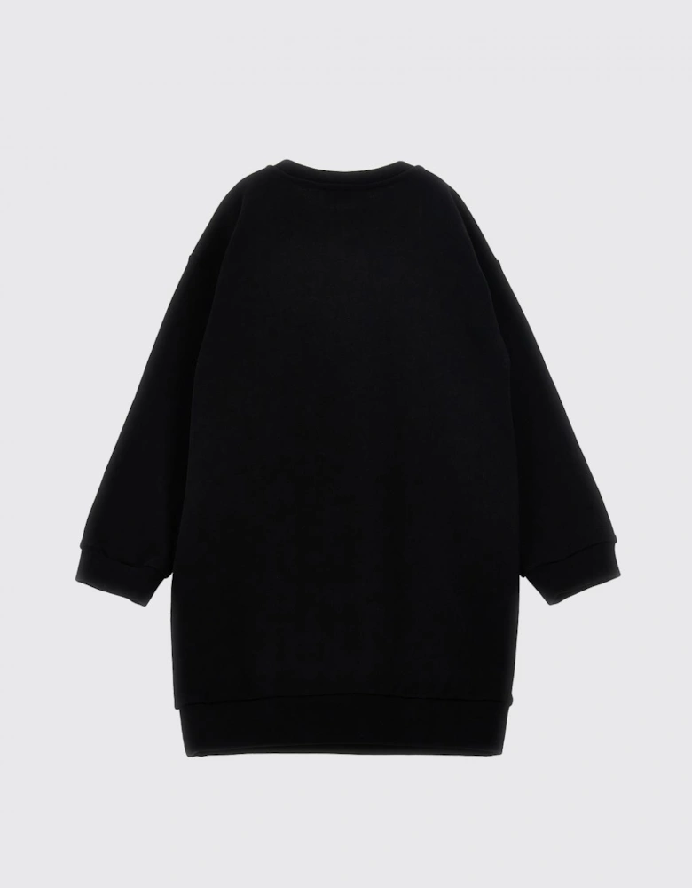Girls Sweatshirt Dress Rhinestone Logo