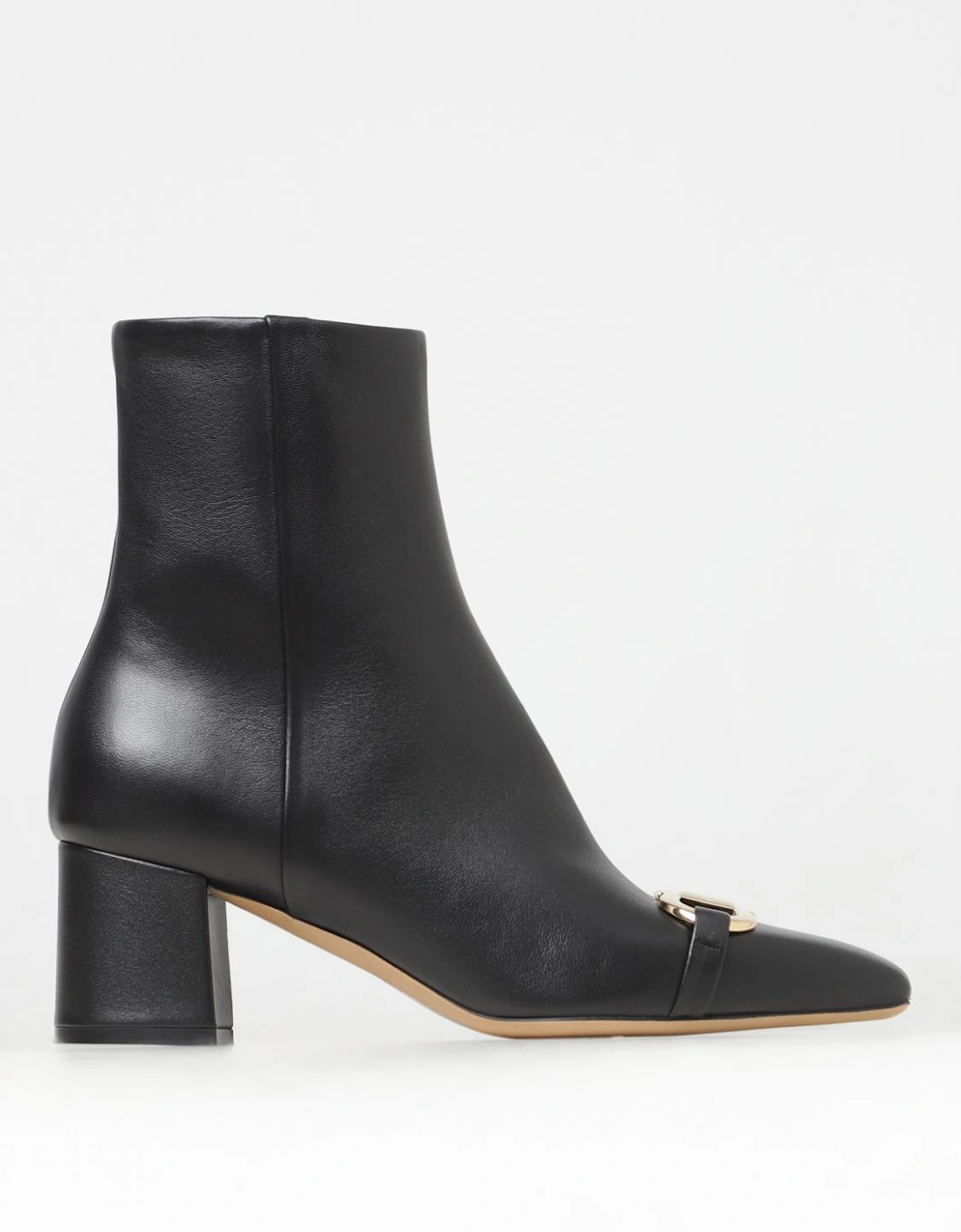 Leather Ankle Boots Gold Buckle, 5 of 4