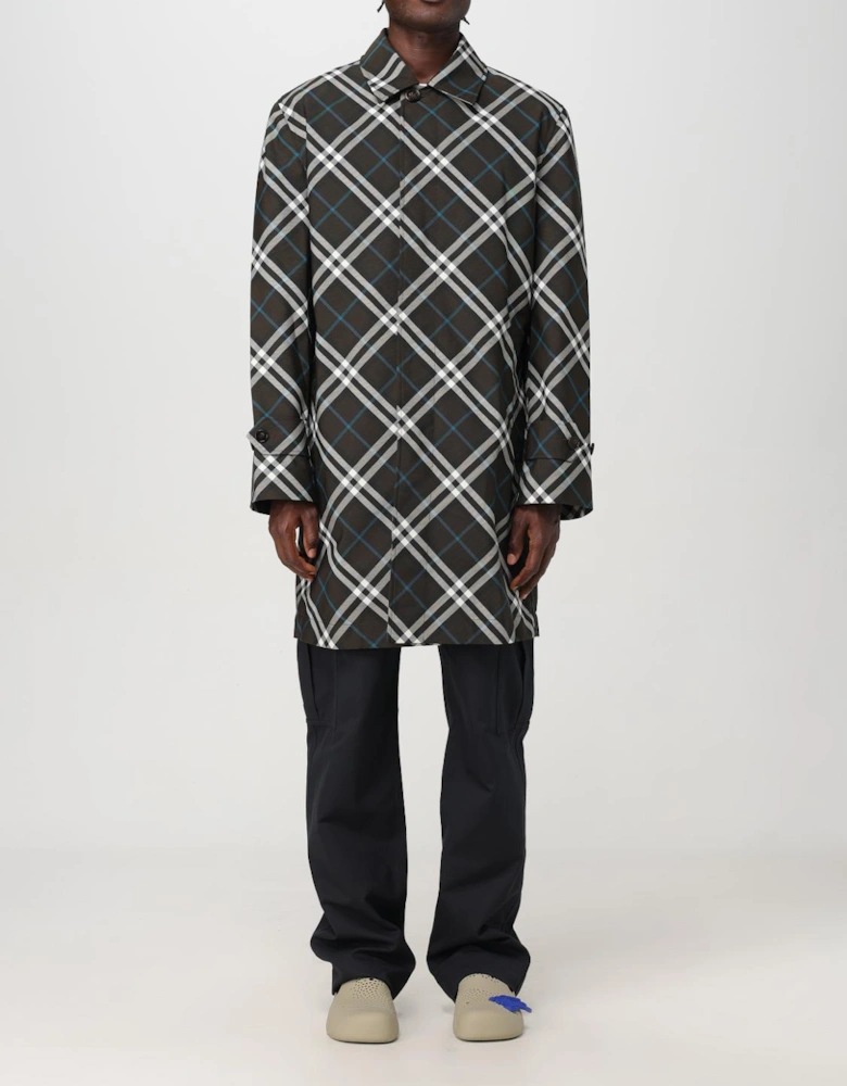 Oversized Plaid Trench Coat