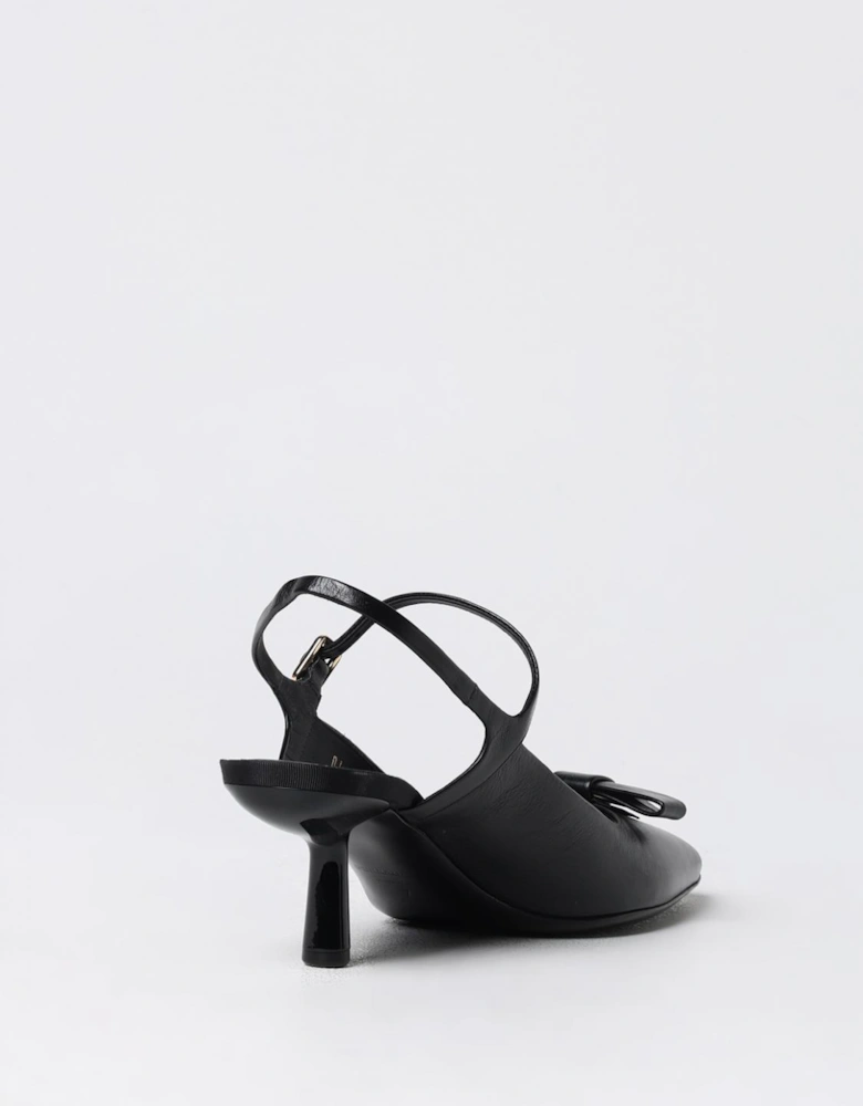 Leather Slingback Kitten Heels
