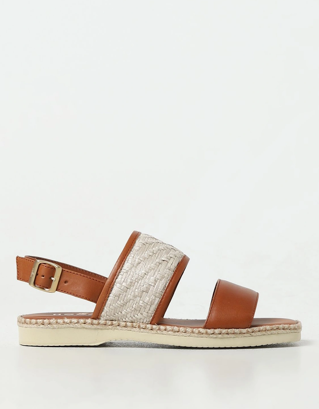 Raffia Detail Flat Sandals, 5 of 4