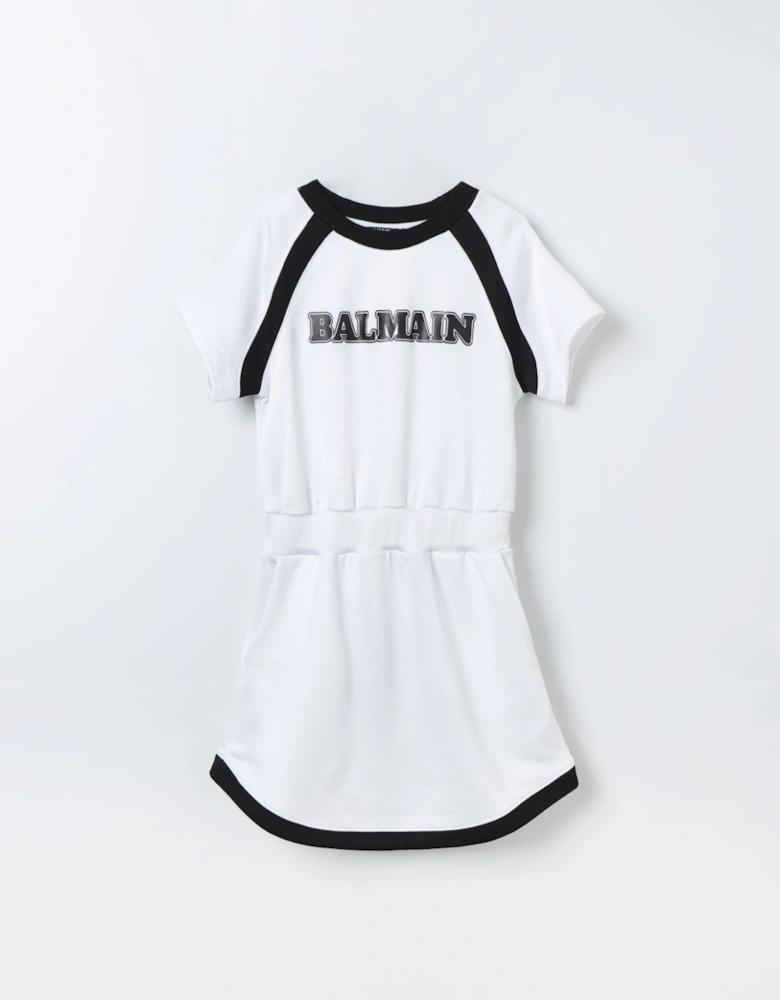 Kids Cotton Dress with Logo