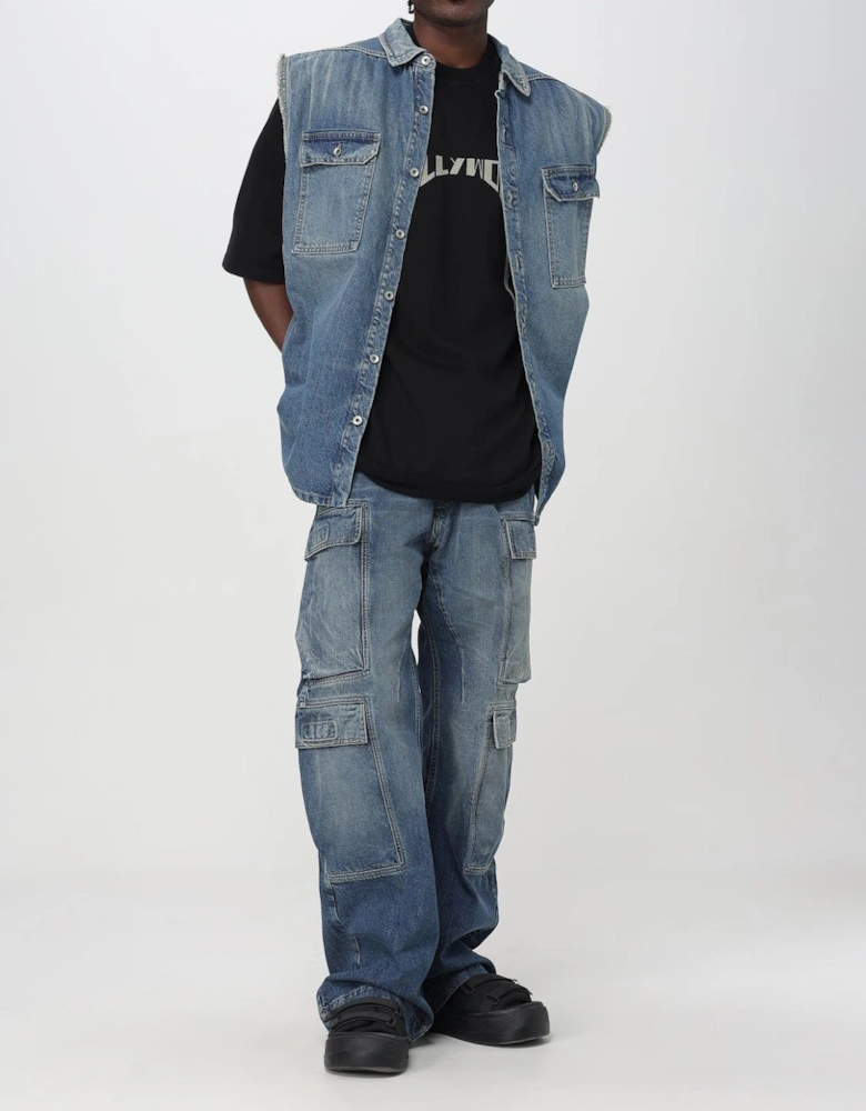 Denim Sleeveless Vest Oversized Relaxed Fit