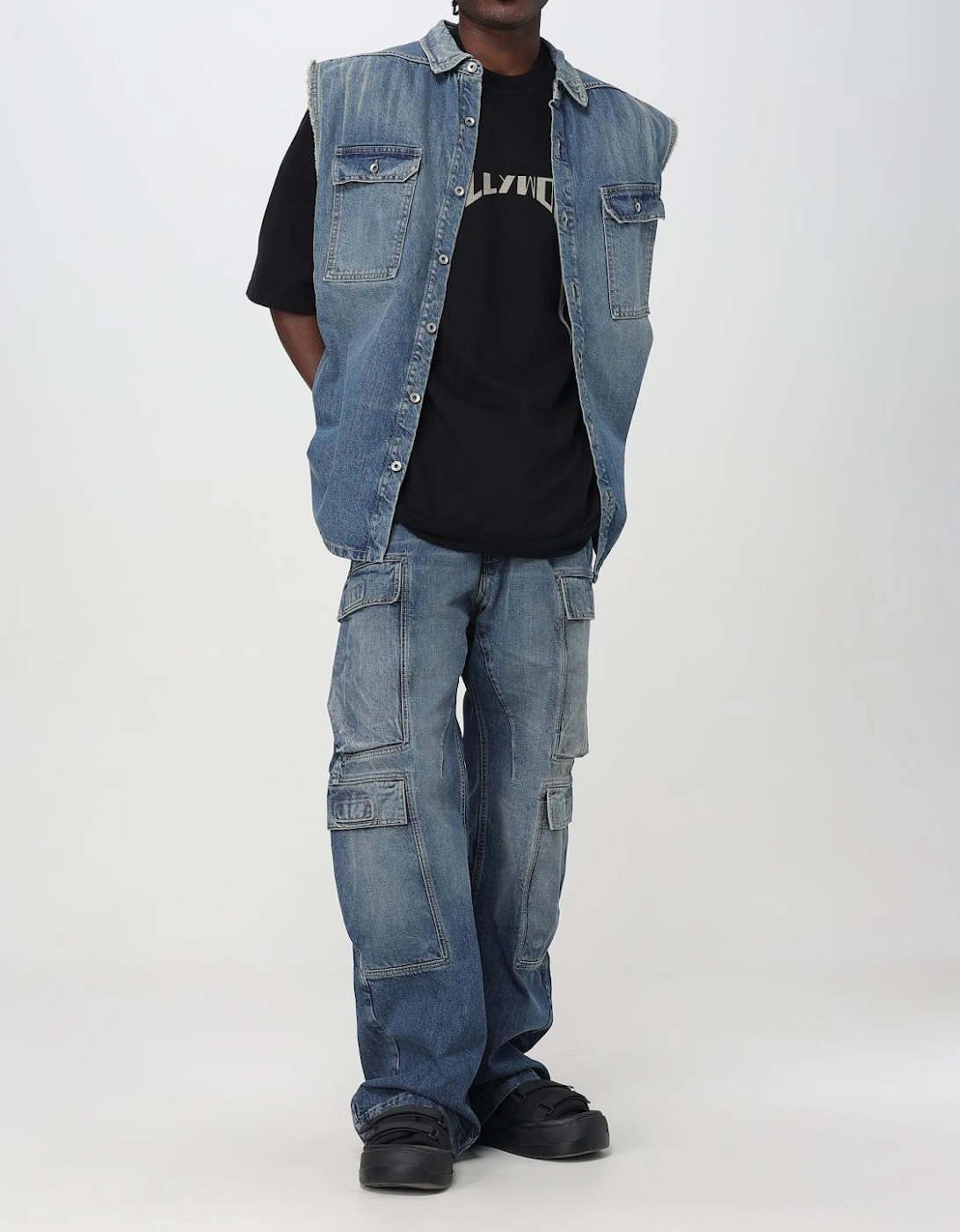 Denim Sleeveless Vest Oversized Relaxed Fit, 5 of 4