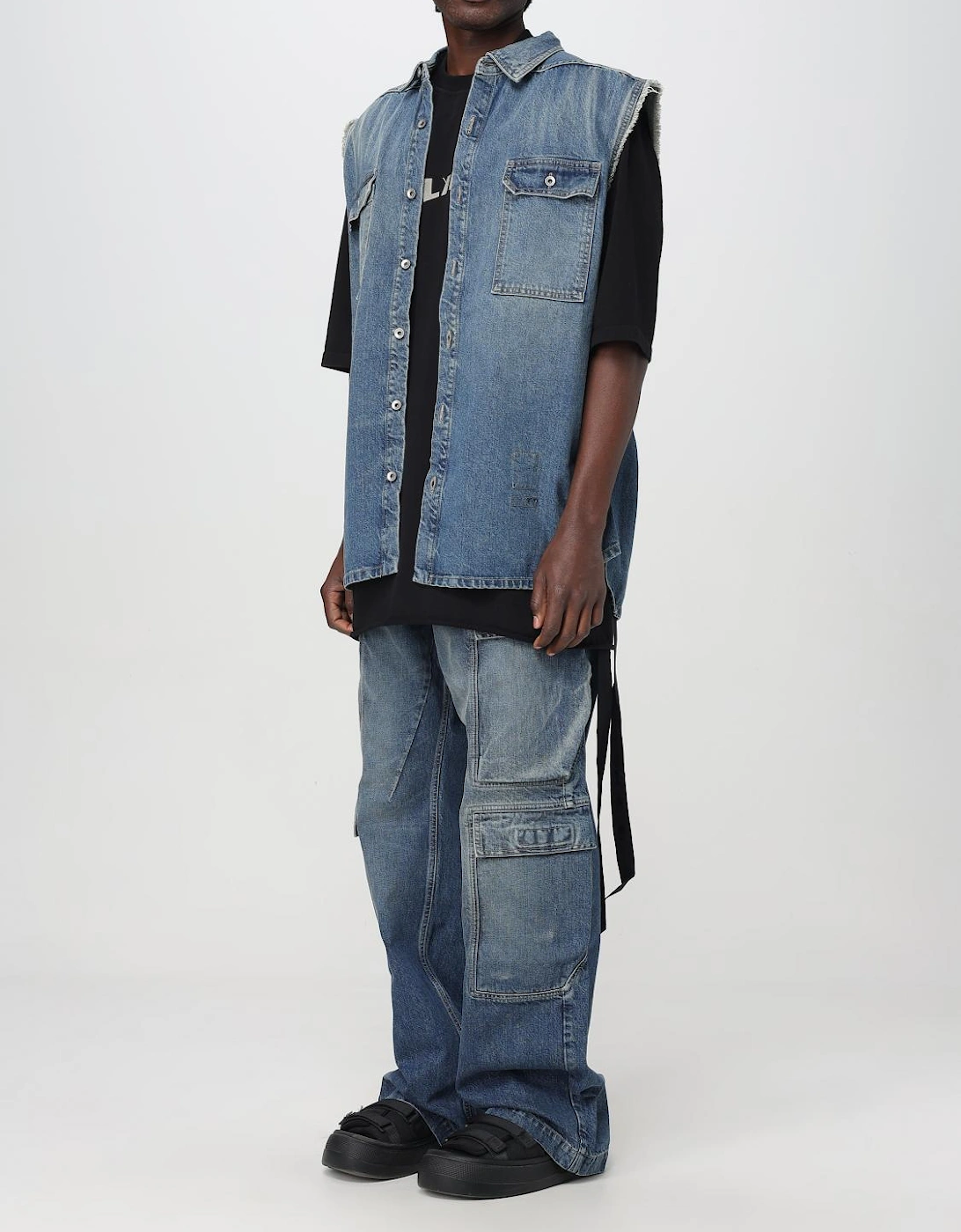 Denim Sleeveless Vest Oversized Relaxed Fit