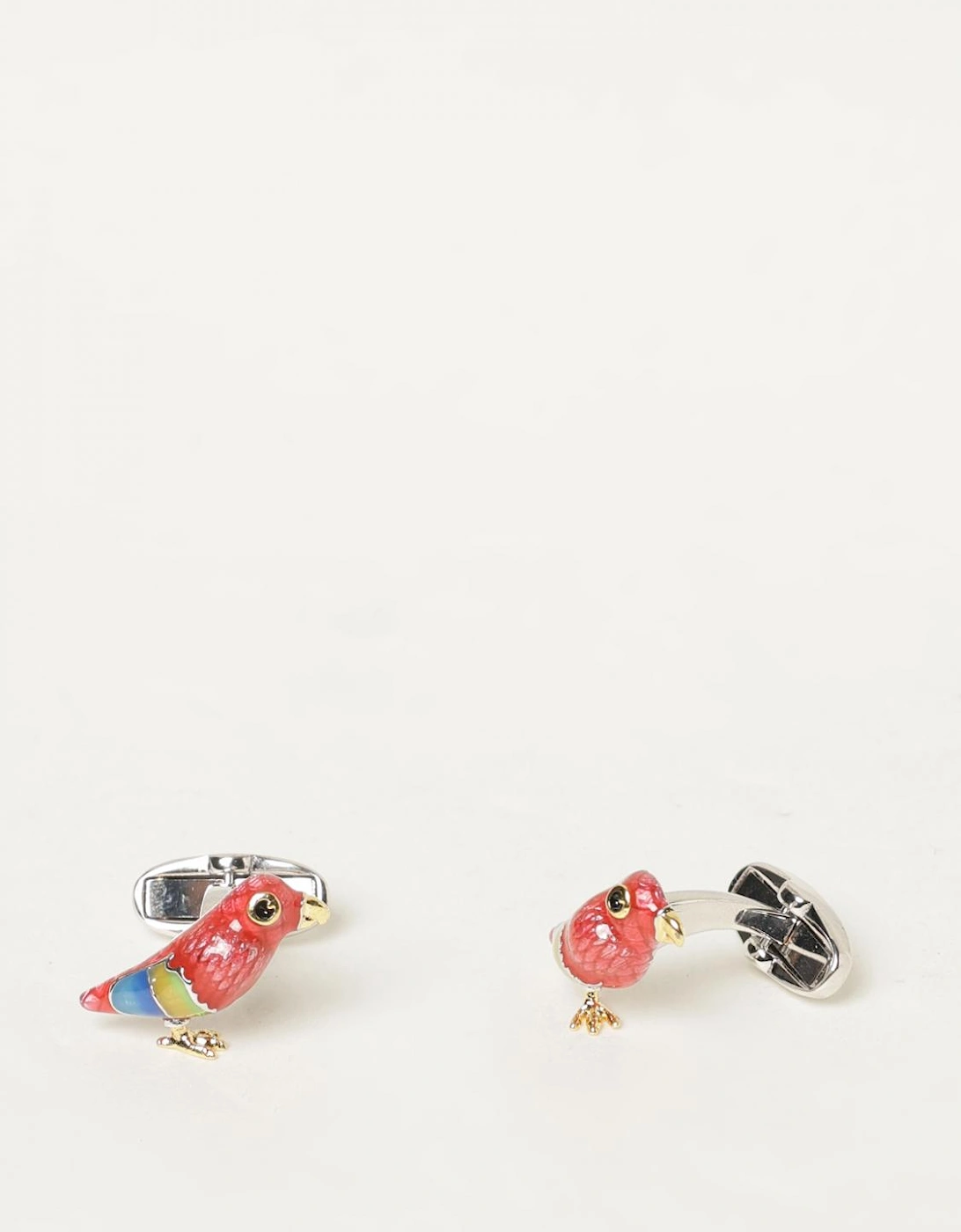 Parrot Cufflinks Enamel Detailing, 3 of 2