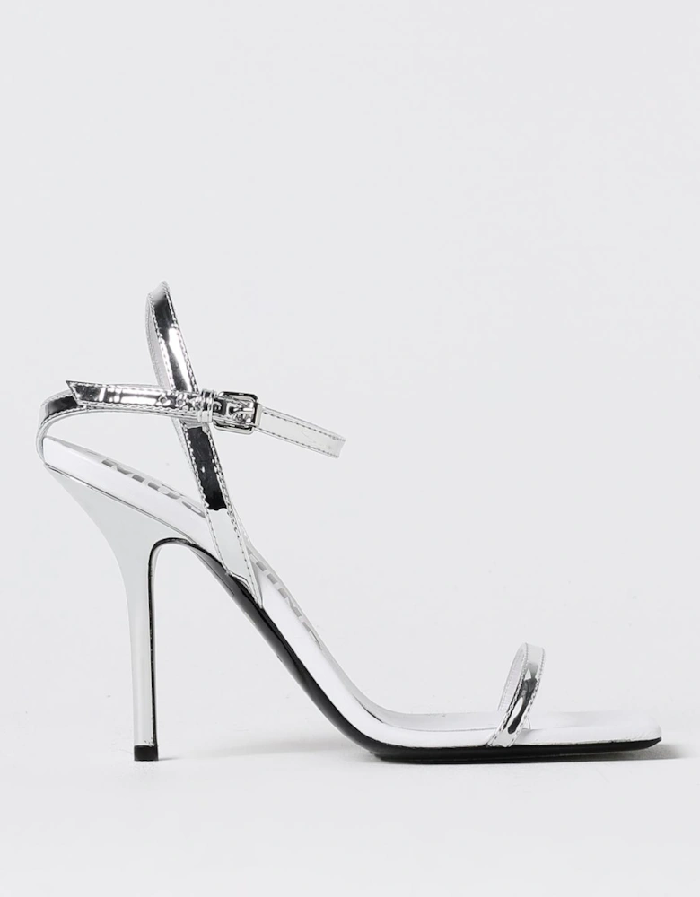 Metallic Leather High Heel Sandals