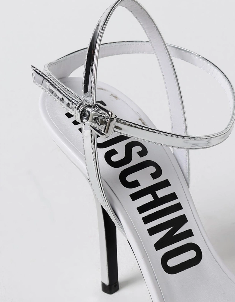 Metallic Leather High Heel Sandals