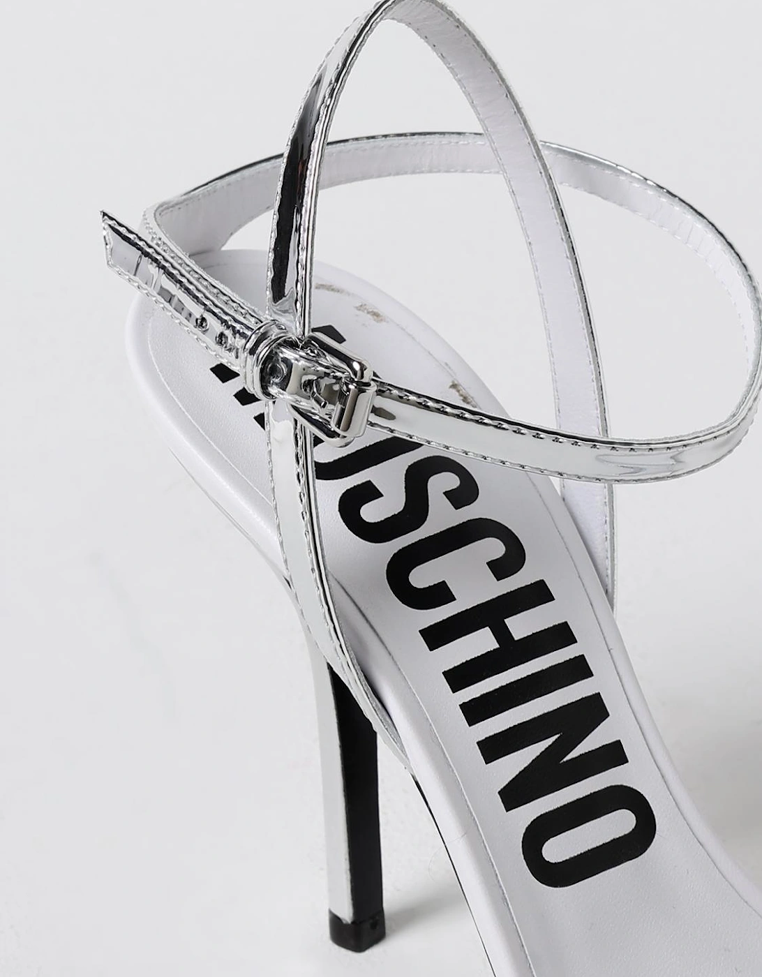 Metallic Leather High Heel Sandals