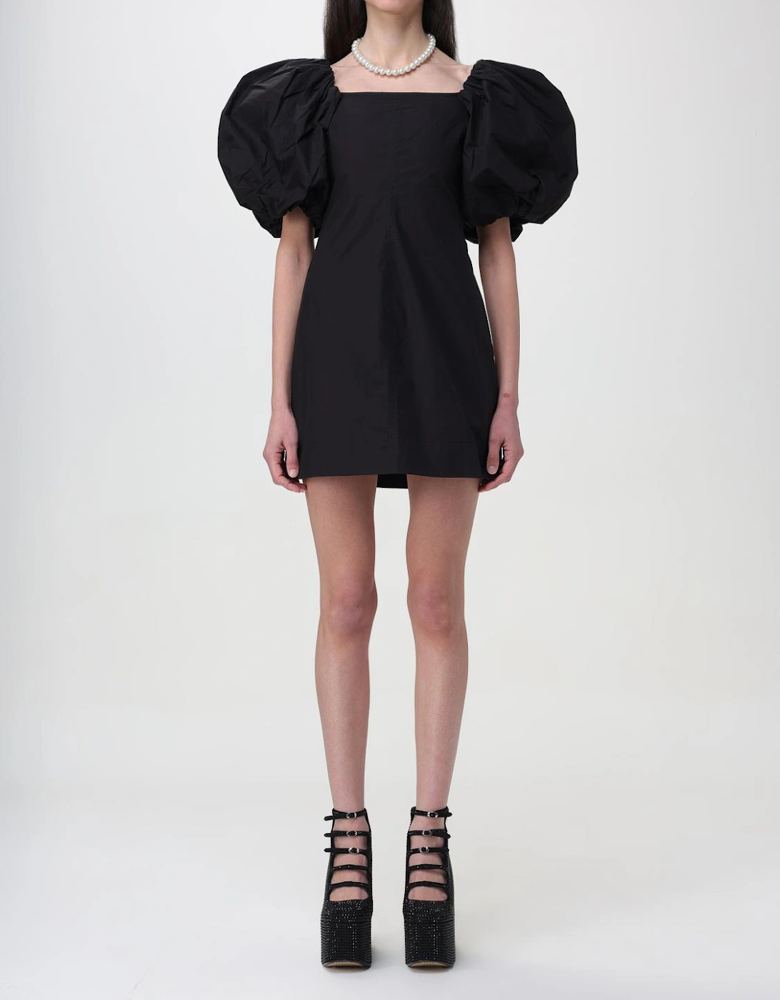 Mini Dress Puff Sleeves Square Neck, 4 of 3