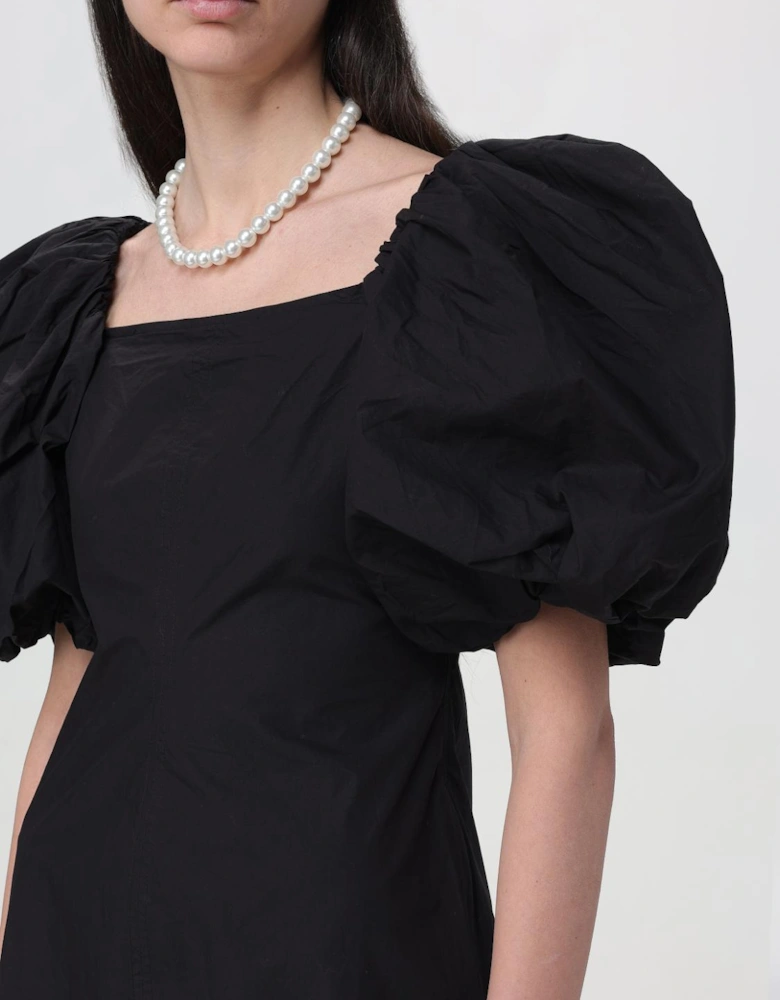 Mini Dress Puff Sleeves Square Neck