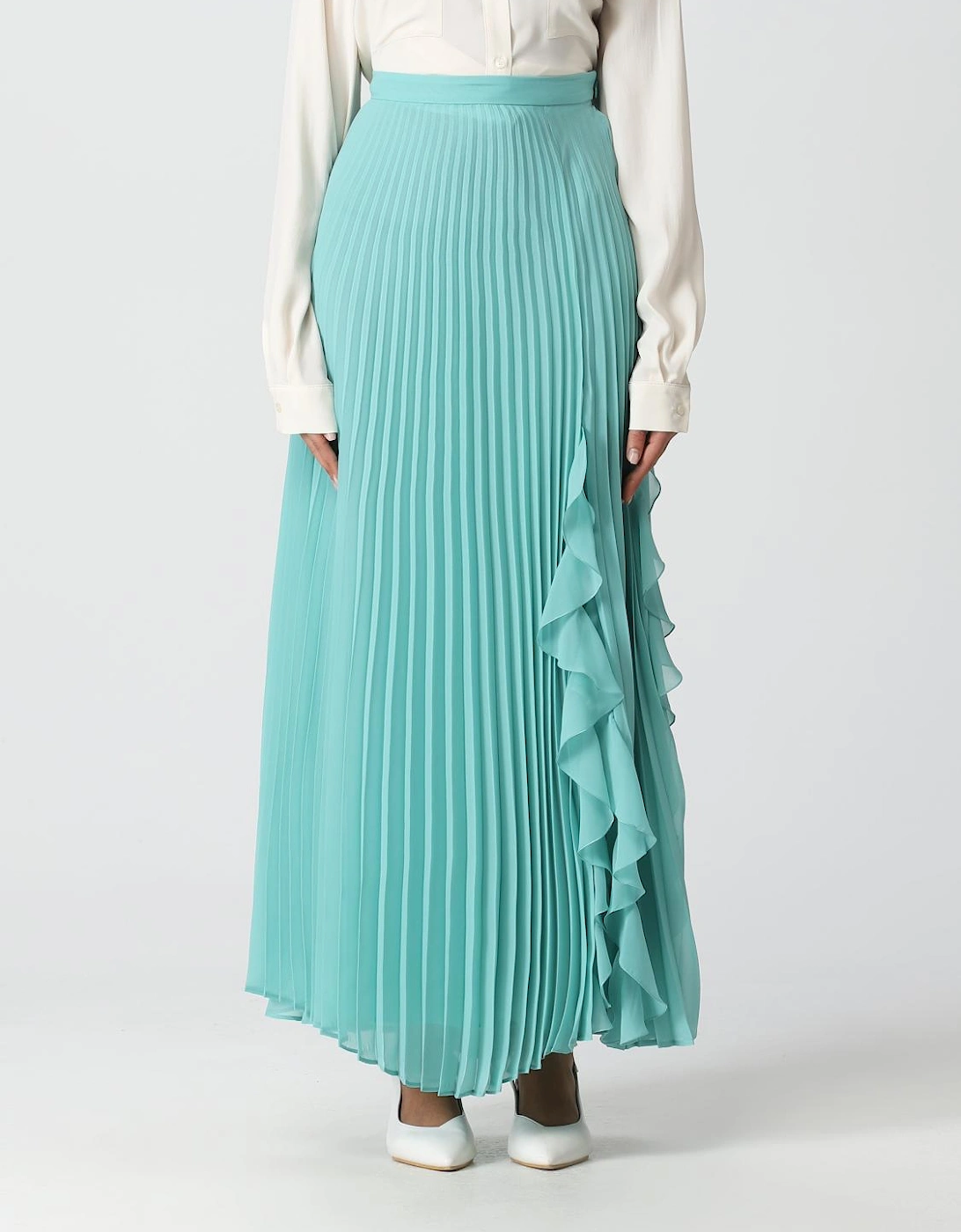 Pleated Midi Skirt Ruffle Detail, 4 of 3