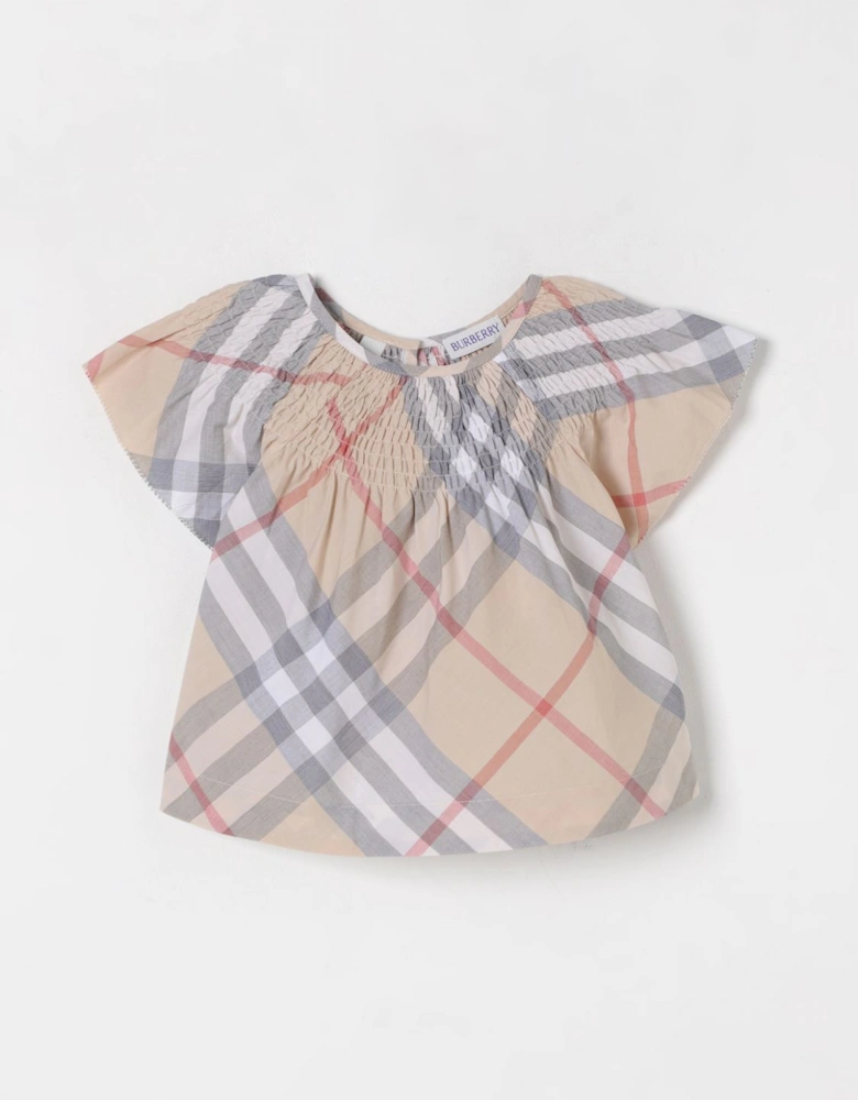 Girls Plaid Cotton Blouse