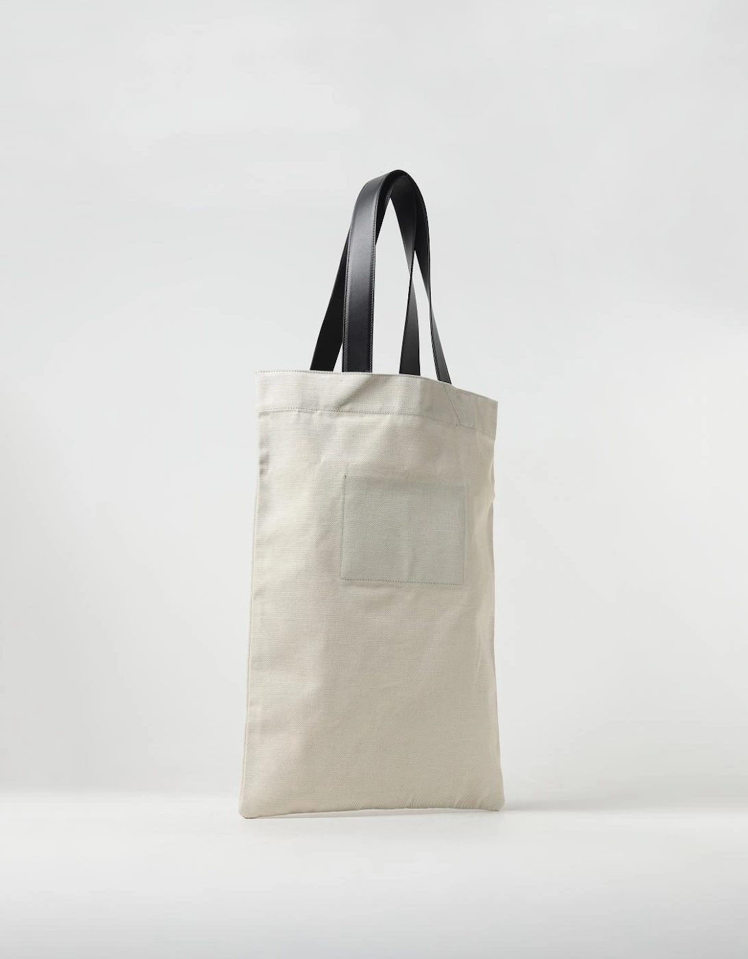 Canvas Tote Bag with Leather Handles