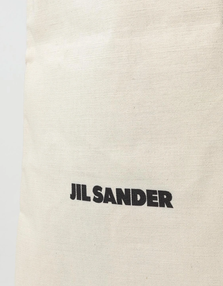 Canvas Tote Bag with Leather Handles