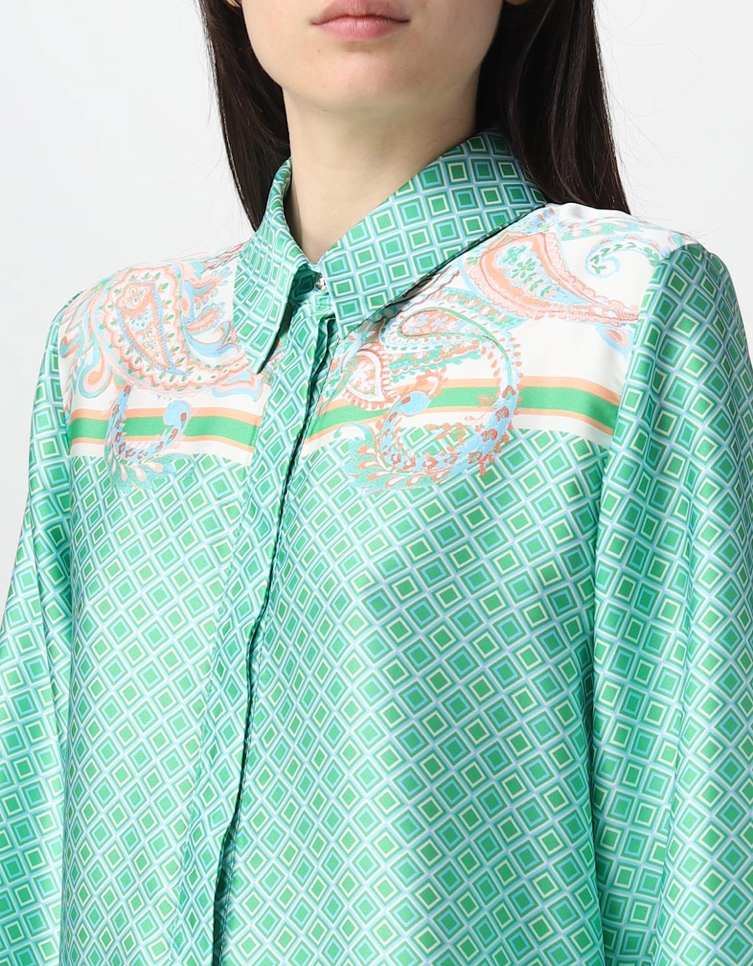 Silk Geometric Blouse