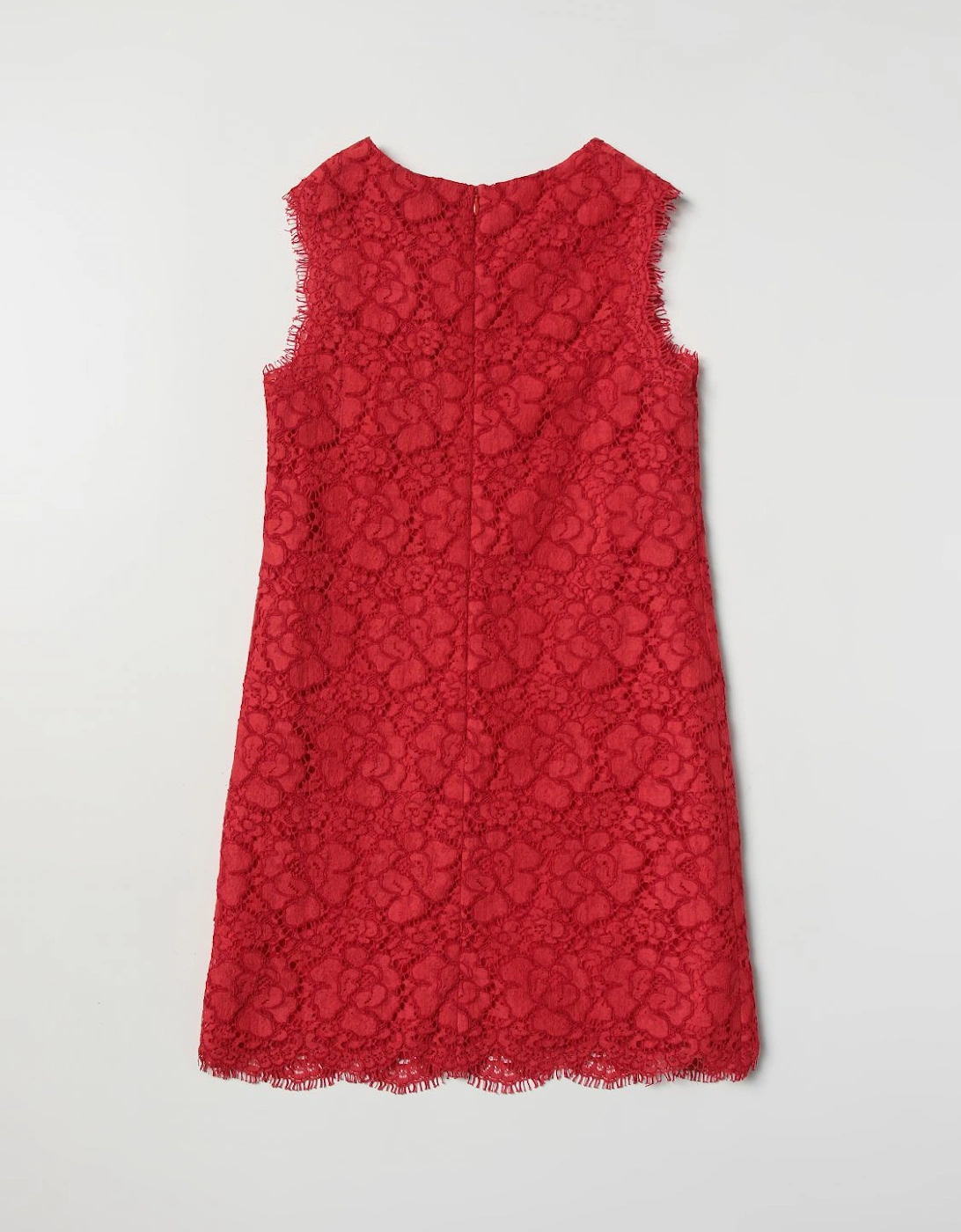 Lace Dress Scalloped Hem