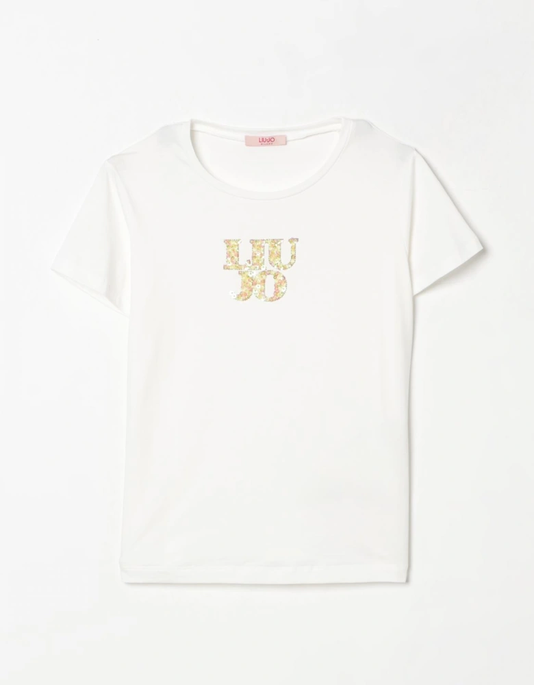Embellished Logo Short Sleeve Tee