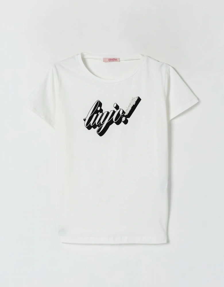 Embellished Logo Short Sleeve Tee