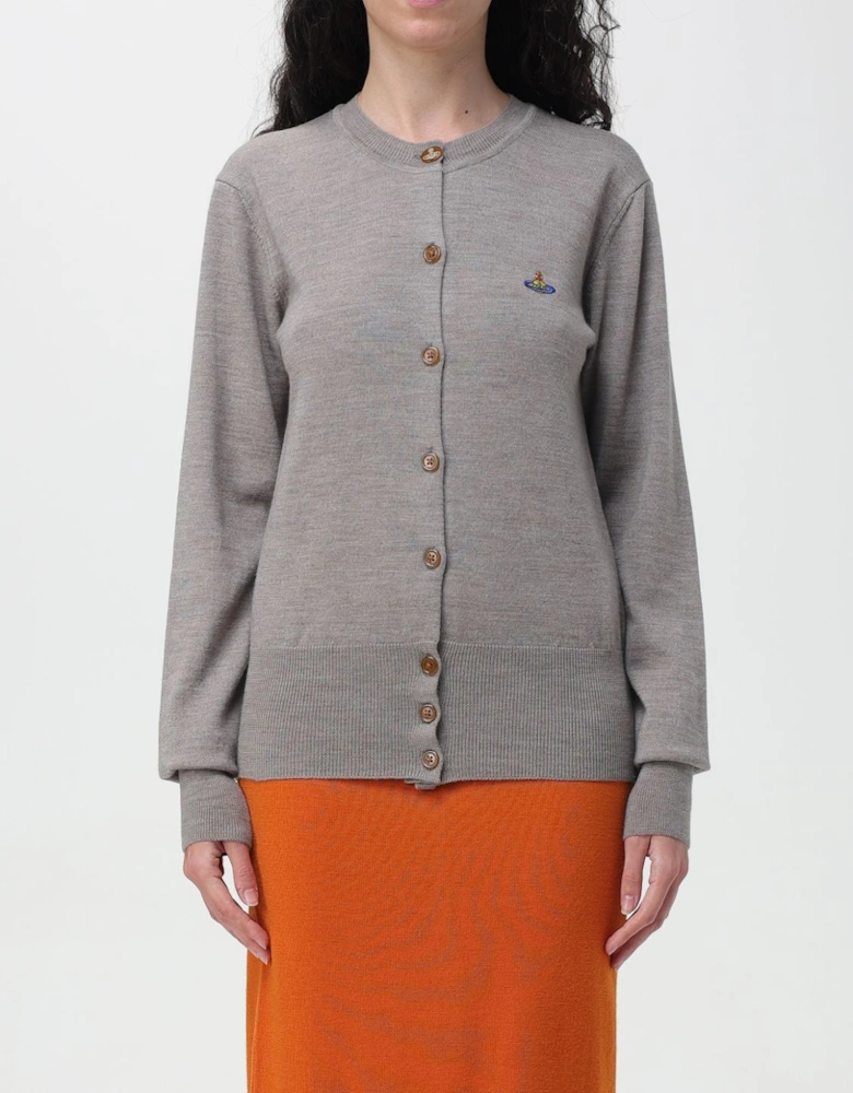 Merino Wool Cardigan Round Neck Long Sleeves
