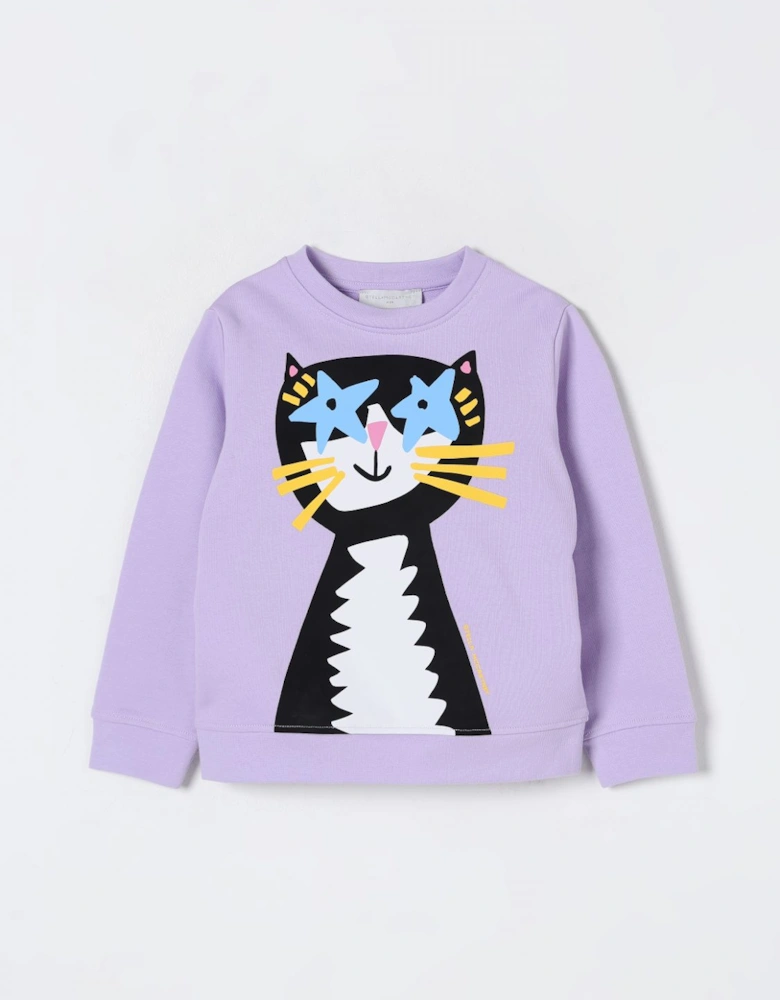 Kids Cat Graphic Sweatshirt