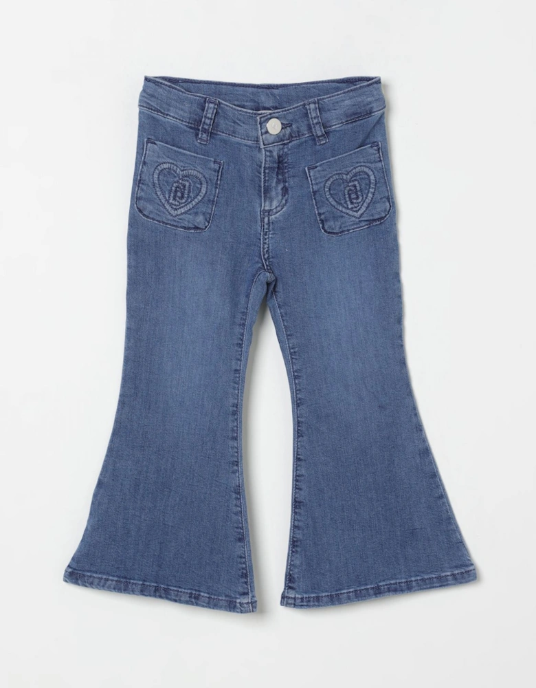 Kids Flare Jeans with Heart Pockets