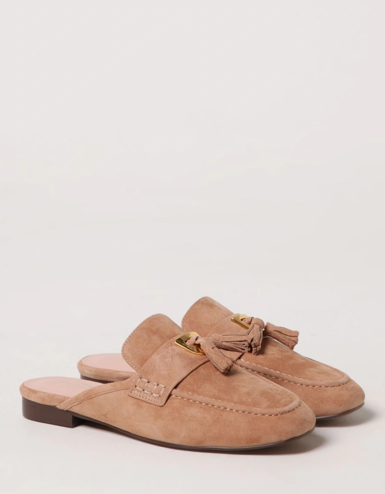 Suede Leather Tassel Mules