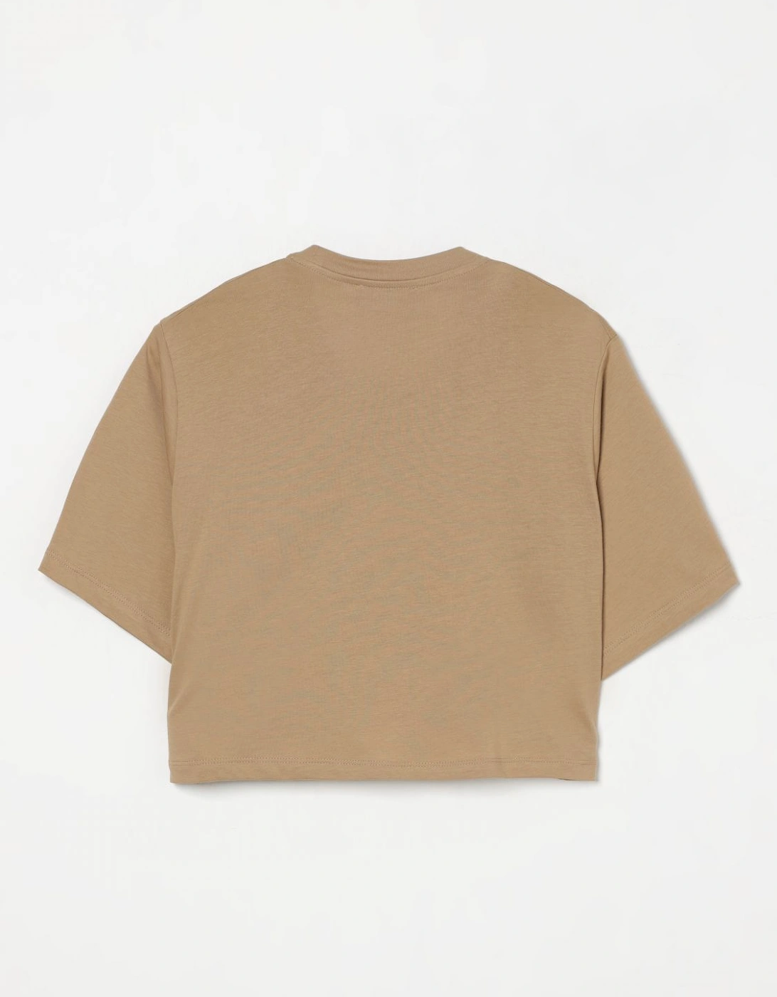 Cropped Embossed Logo Tee