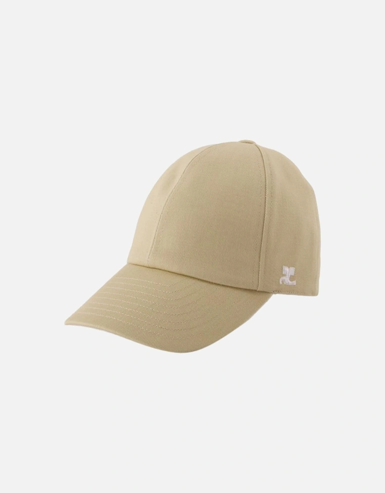 Beige Cotton Signature Cap
