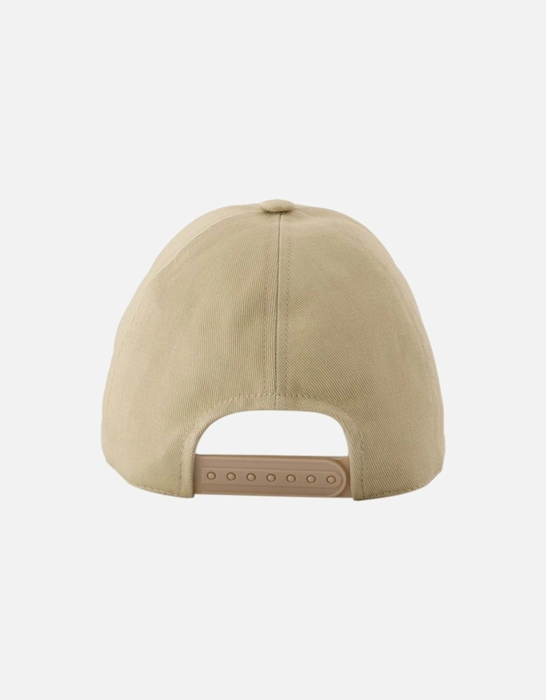 Beige Cotton Signature Cap