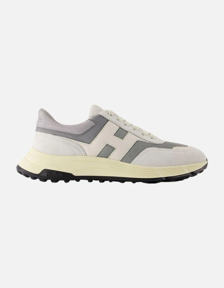 Leather Hyperlight Sneakers with Top Laces