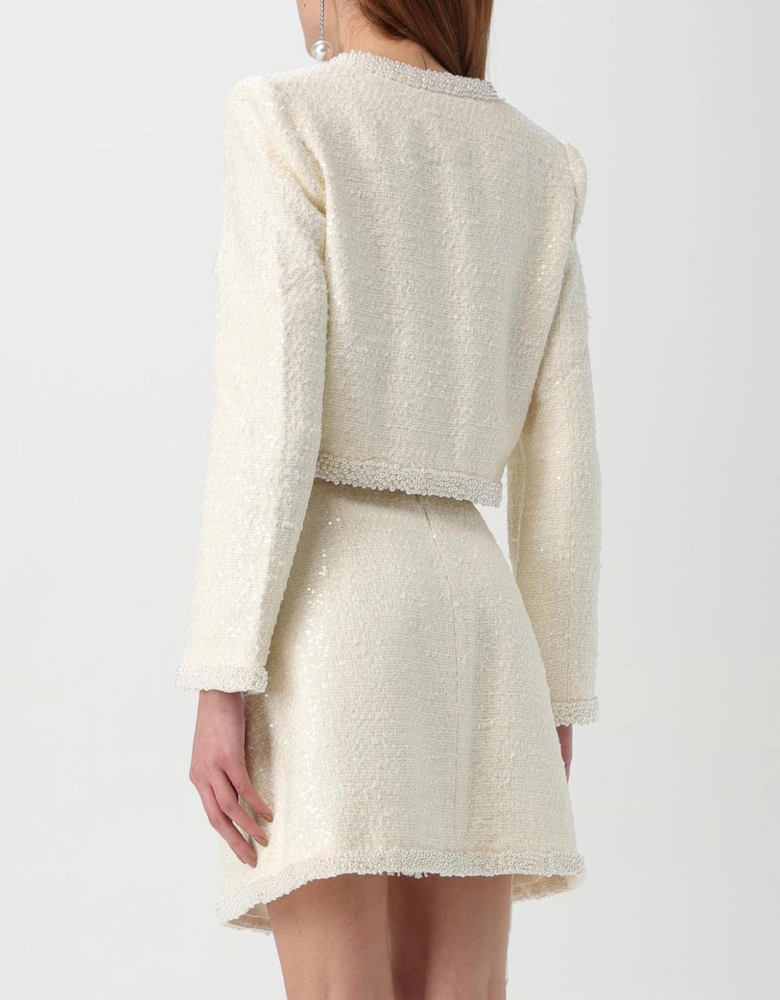 Pearl Embellished Tweed Skirt Suit