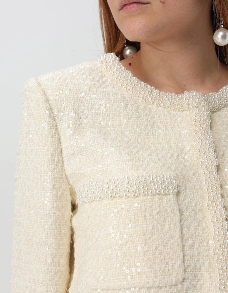Pearl Embellished Tweed Skirt Suit