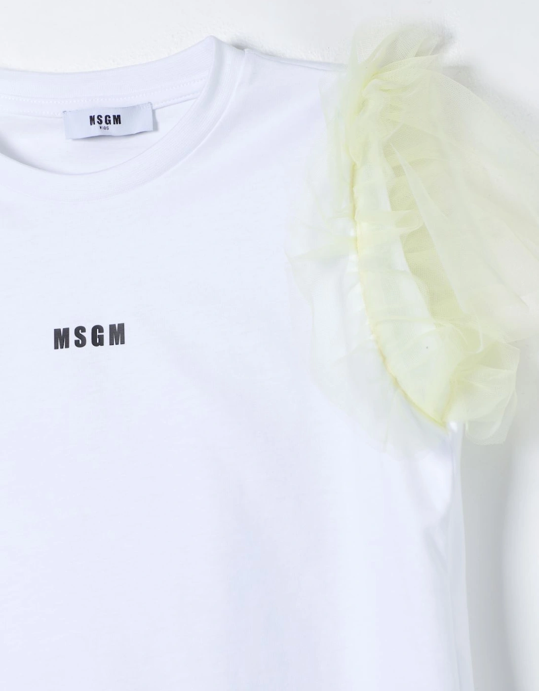 Girls Tulle Sleeve Top