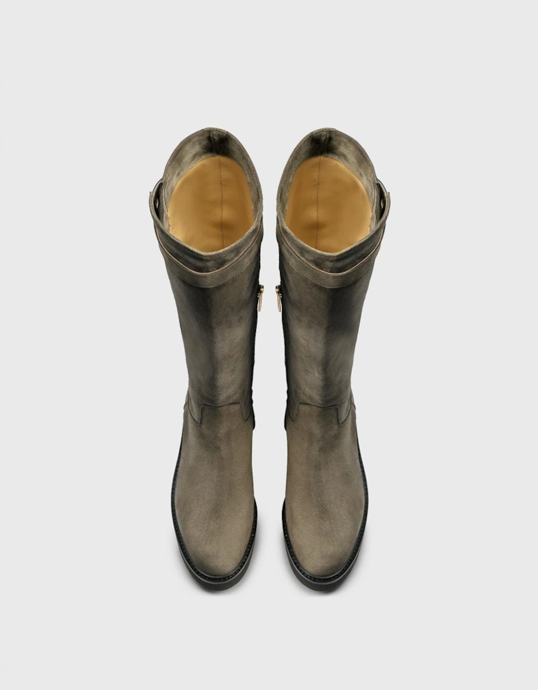 Suede Knee High Boots