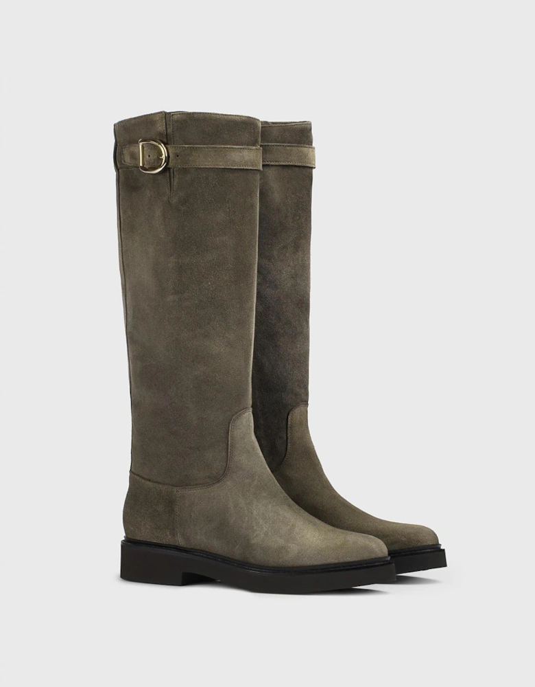 Suede Knee High Boots