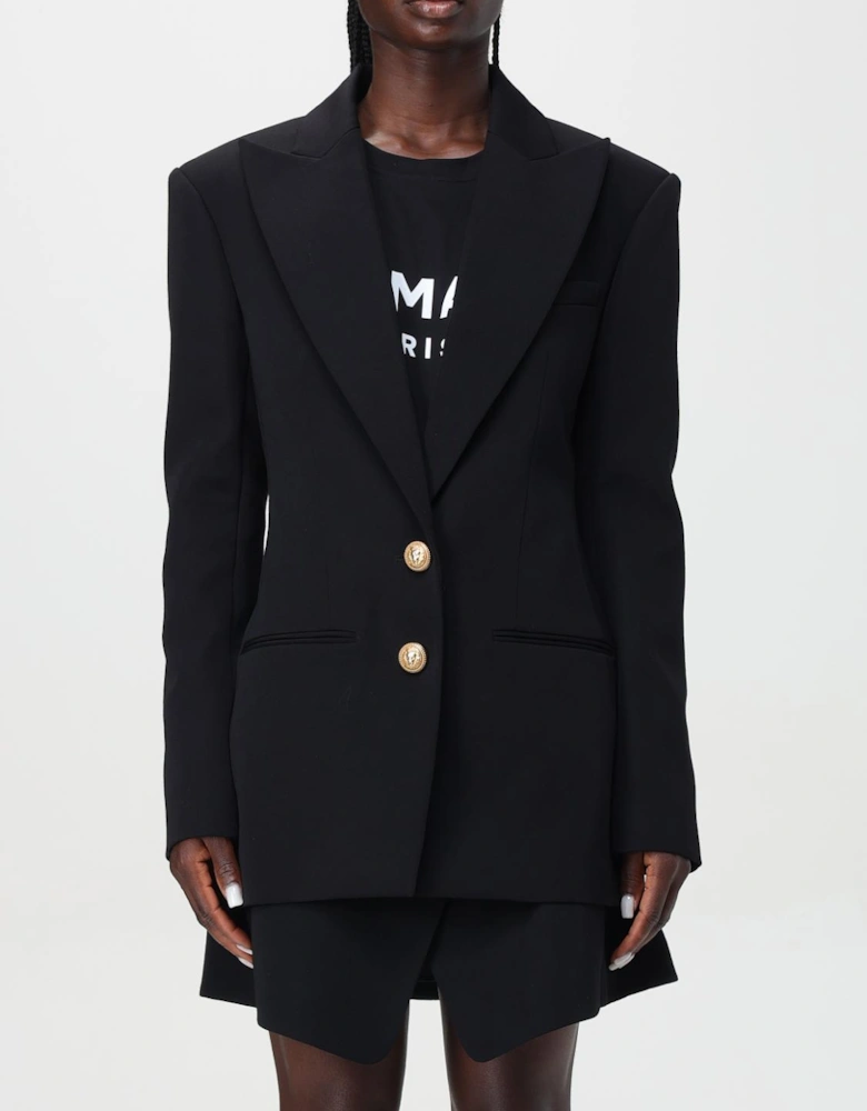 Tailored Blazer with Gold Buttons