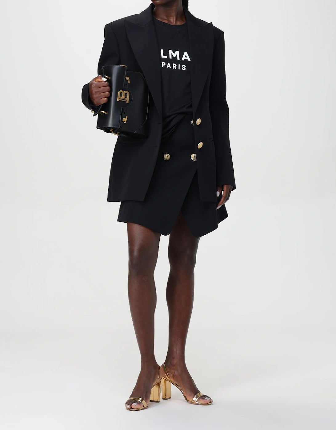Tailored Blazer with Gold Buttons