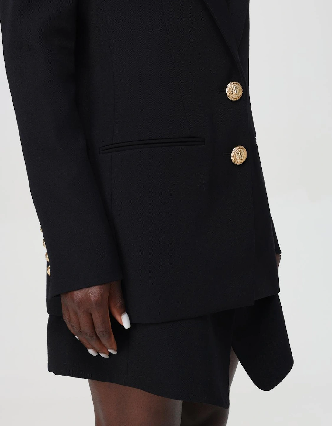 Tailored Blazer with Gold Buttons