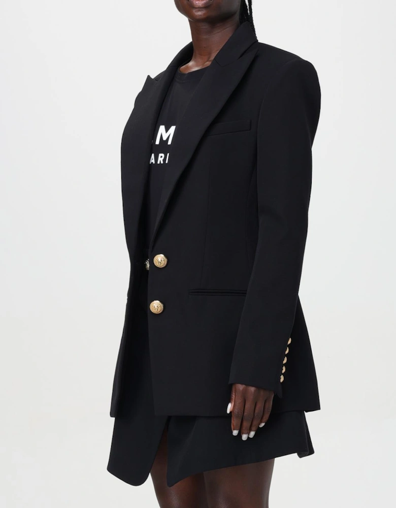 Tailored Blazer with Gold Buttons
