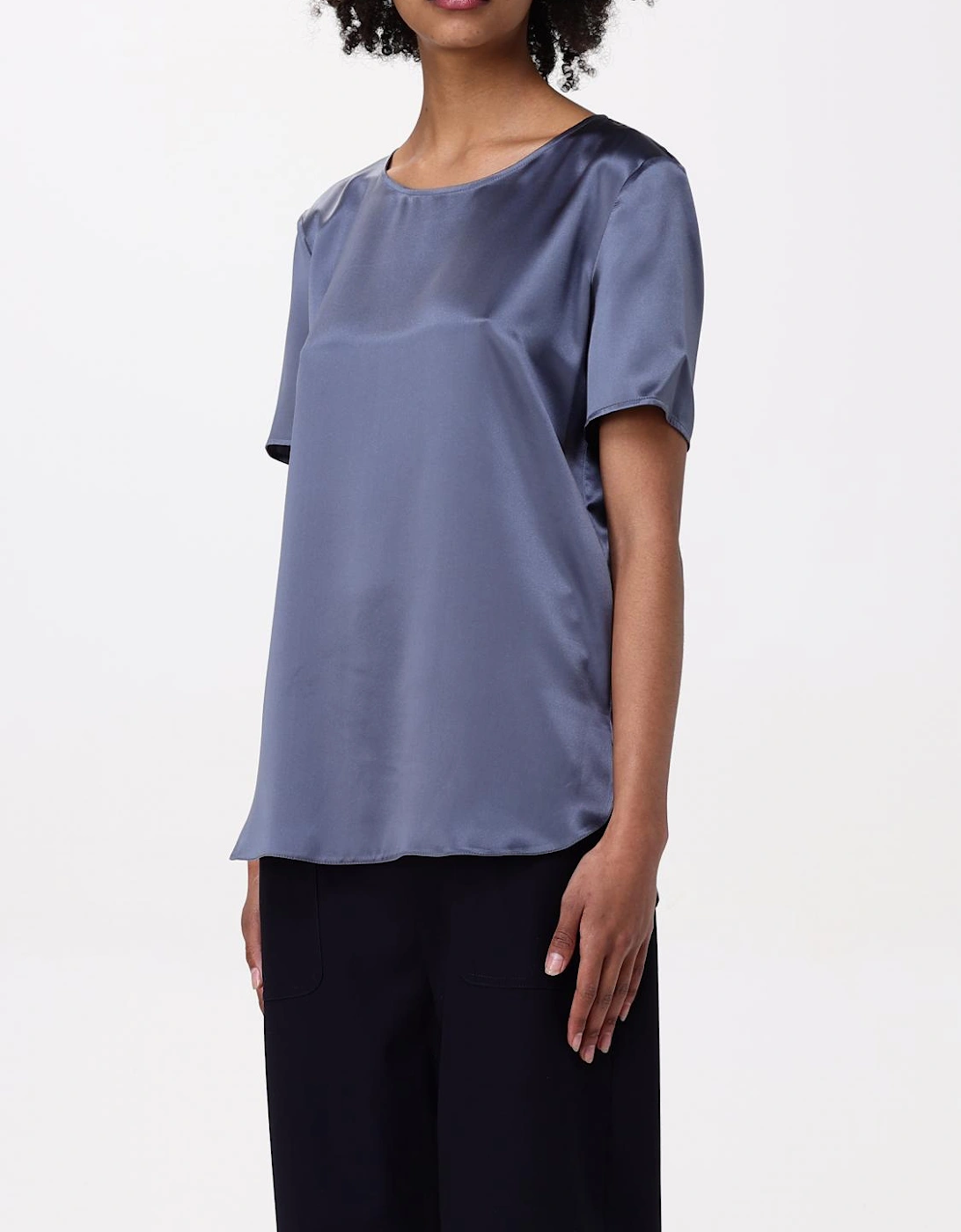 Silk Short Sleeve Blouse