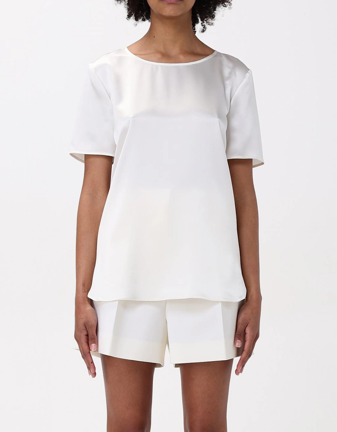 Silk Short Sleeve Blouse