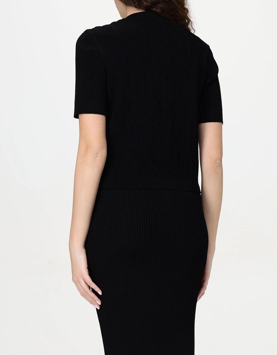 Knit Ribbed ButtonFront Dress Set