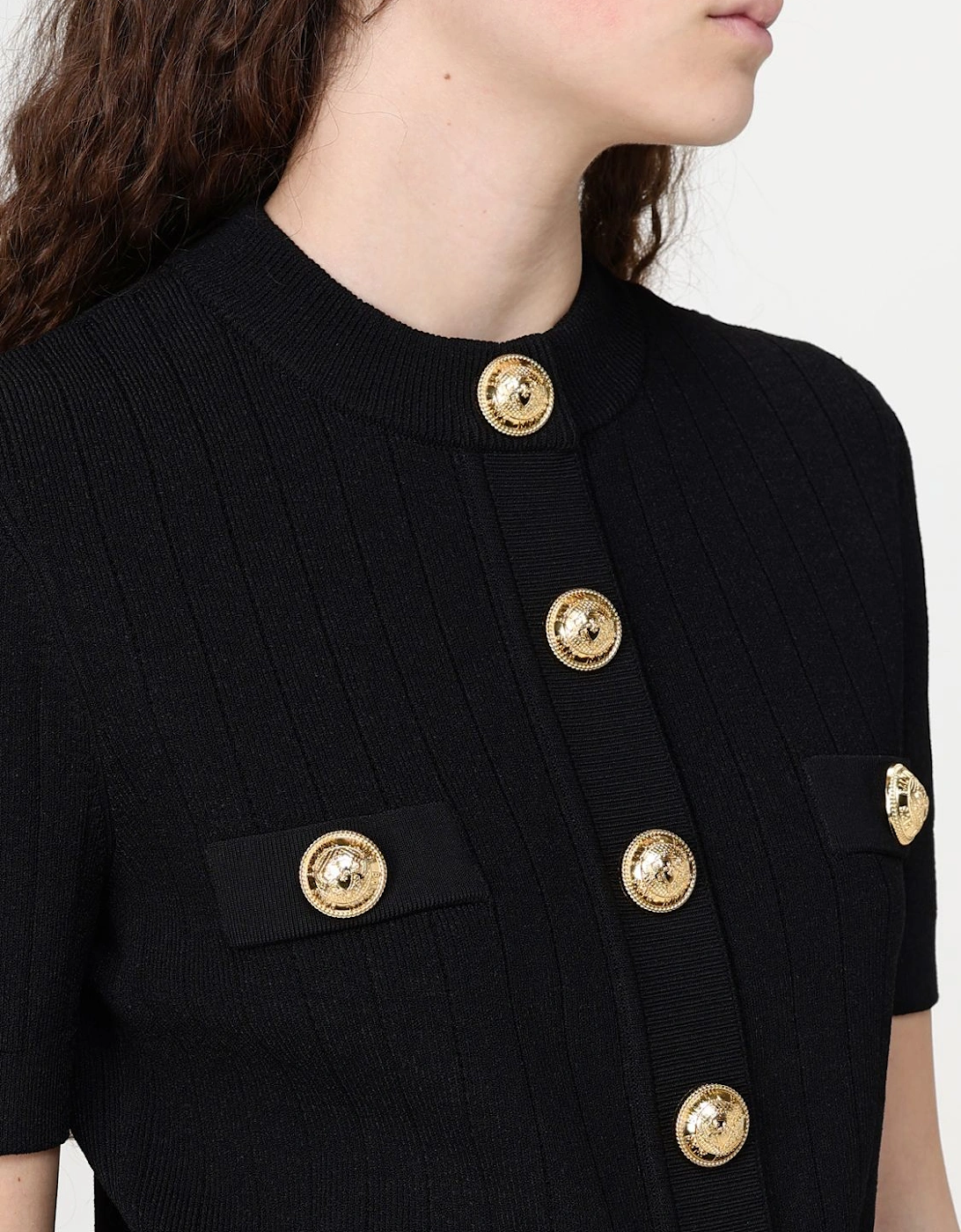 Knit Ribbed ButtonFront Dress Set