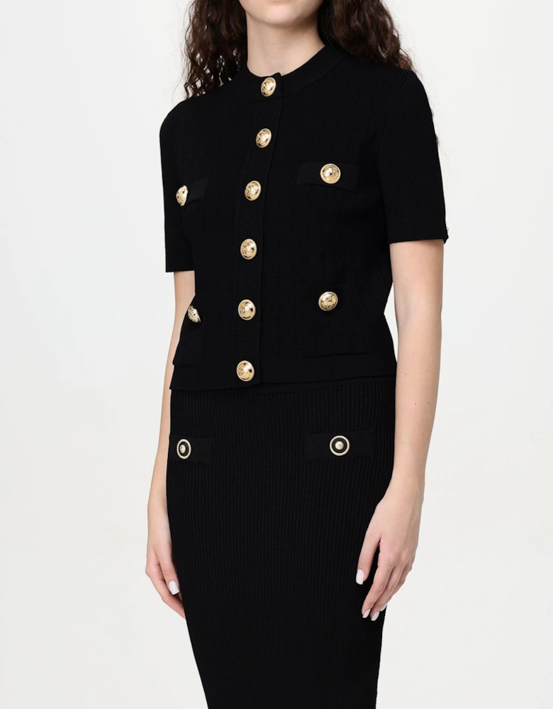 Knit Ribbed ButtonFront Dress Set