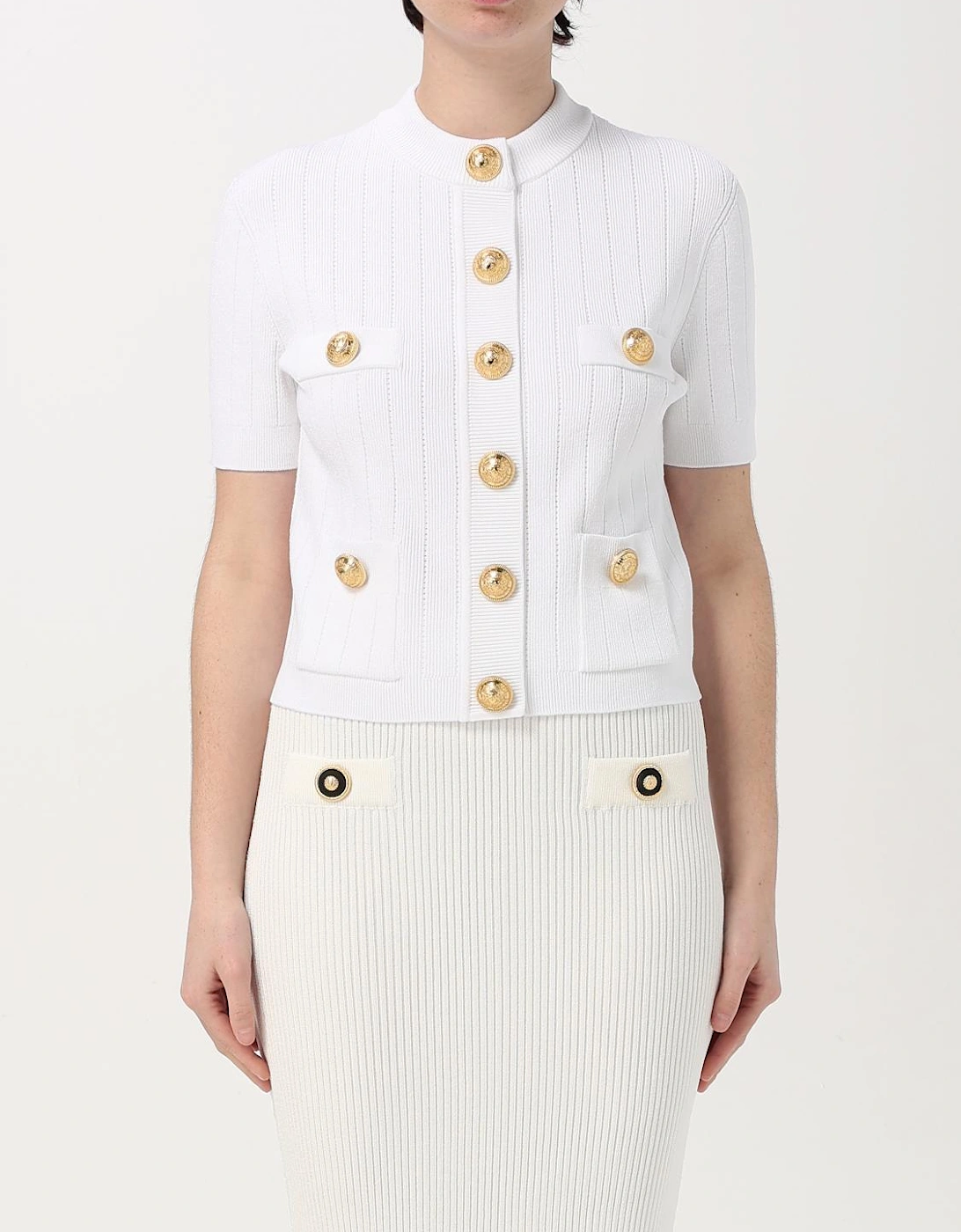 Knit Ribbed ButtonFront Dress Set